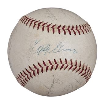 Baseball Hall of Famers Multi Signed OAL Cronin Baseball with 12 Signatures Including Traynor, Gehringer & Appling (PSA/DNA)
